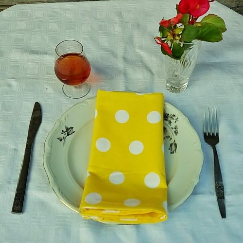 Salvrätt (kollane, täpiline)