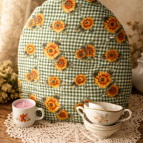 Kohvi-teekannu soojendaja päevalille mustriga